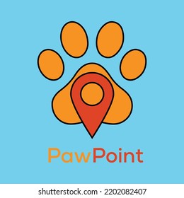 diseño de logotipo vectorial de ubicación de mascota