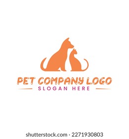 pet logo for care and health in vector