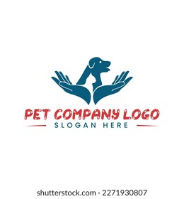 pet logo for care and health in vector