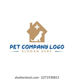 pet logo for care and health in vector