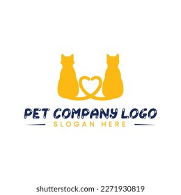 pet logo for care and health in vector