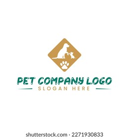 pet logo for care and health in vector