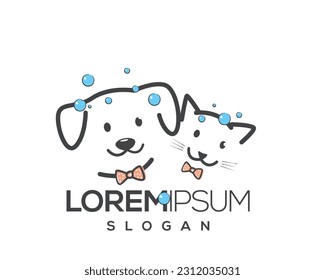 pet logo, pet care, pet love, dog and cat, fur, happy, illustration, kitten, kitty, logo, love, paw, pet, puppy, shop, sitting, small, vector, veterinarian, veterinary
