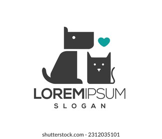 pet logo, pet care, pet love, dog and cat, fur, happy, illustration, kitten, kitty, logo, love, paw, pet, puppy, shop, sitting, small, vector, veterinarian, veterinary
