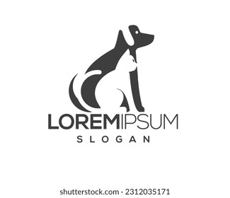 pet logo, pet care, pet love, dog and cat, fur, happy, illustration, kitten, kitty, logo, love, paw, pet, puppy, shop, sitting, small, vector, veterinarian, veterinary
