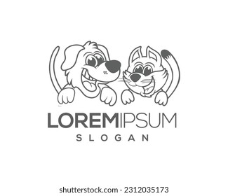 pet logo, pet care, pet love, dog and cat, fur, happy, illustration, kitten, kitty, logo, love, paw, pet, puppy, shop, sitting, small, vector, veterinarian, veterinary
