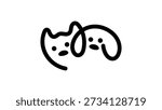 Pet Logo Design, black isolated silhouette