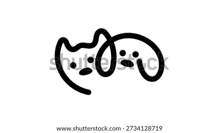 Pet Logo Design, black isolated silhouette
