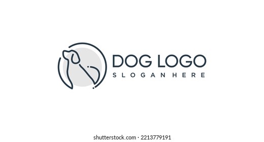 Pet logo design with creative and simple concept