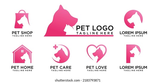 Pet Logo Design Creative Unique Style Stock Vector (Royalty Free ...