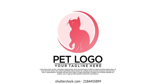 Pet logo design with creative unique style Premium Vector part 2