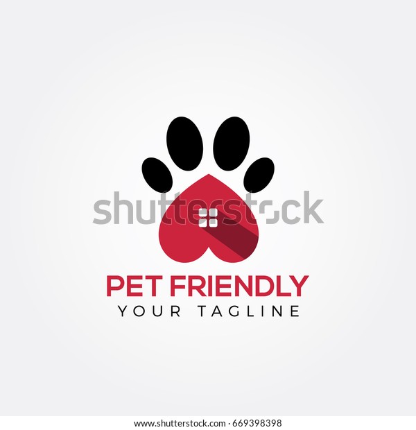 ペットのロゴデザイン 犬 動物クリニック ペットケアセンター Pawベクター画像ロゴ のベクター画像素材 ロイヤリティフリー