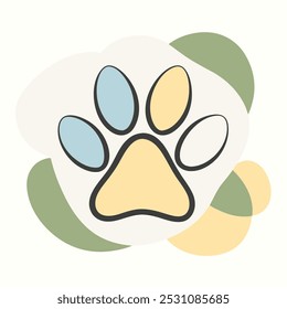 Logotipo do animal de estimação design pata arte