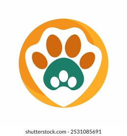 Logotipo do animal de estimação design pata arte