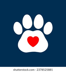 Pet logo design paw, pet shop logo