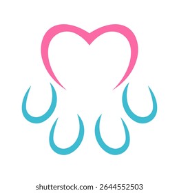 Pet Logo Design. Paw Symbol Vector Template