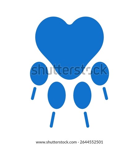 Pet Logo Design. Paw Symbol Vector Template
