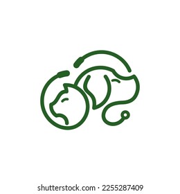 Design-Linie für Haustier-Logo, Hotel