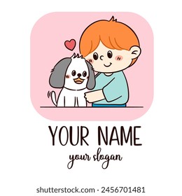 Pet Logo Design Template Flat Style Vector