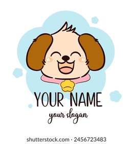 Plantilla de diseño de logotipo para mascotas. Vector plano.