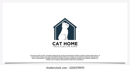 Pet logo design template pet icon simple concept Premium Vector