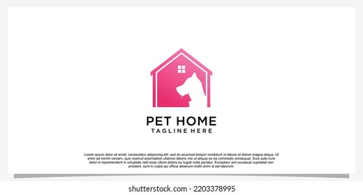 Plantilla de diseño de logotipo mascota icono de mascota concepto simple Vector Premium