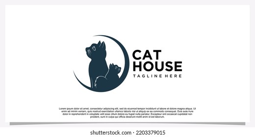 Pet logo design template pet icon simple concept Premium Vector