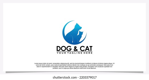 Pet logo design template pet icon simple concept Premium Vector