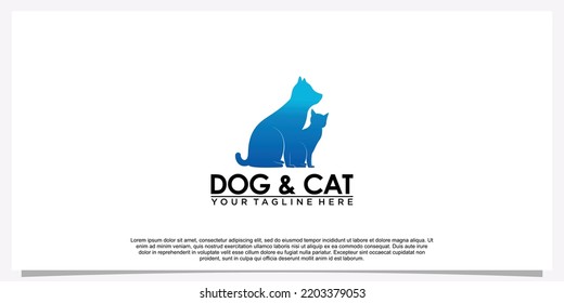 Plantilla de diseño de logotipo mascota icono de mascota concepto simple Vector Premium