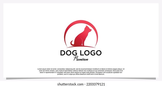 Plantilla de diseño de logotipo mascota icono de mascota concepto simple Vector Premium