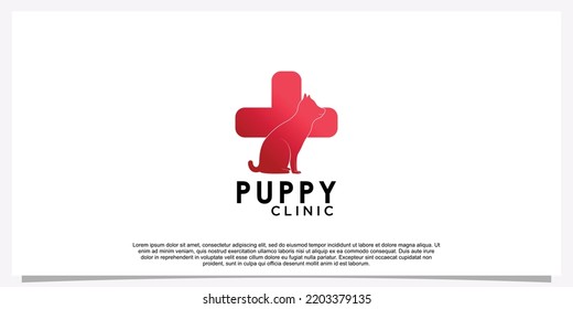 Pet logo design template pet icon simple concept Premium Vector