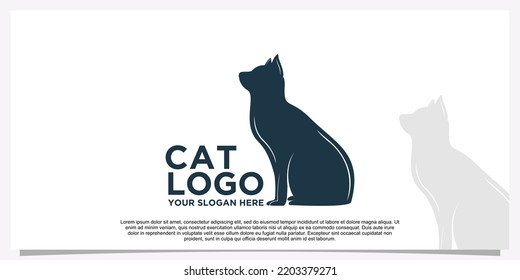 Pet logo design template pet icon simple concept Premium Vector
