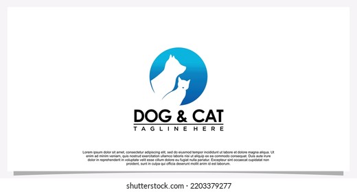 Pet logo design template pet icon simple concept Premium Vector