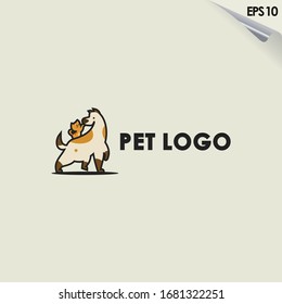 Diseño del logotipo de mascotas. Plantilla de logotipo de mascotas. Diseño moderno. Logo plano. Ilustración vectorial