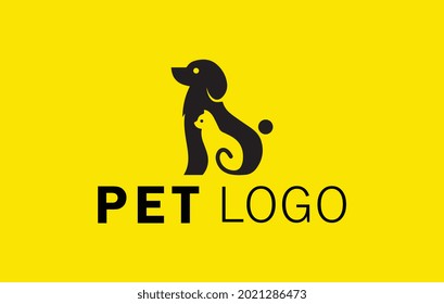 Pet logo design template. Vector dog sign.