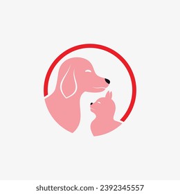 Pet logo design vector with creative element concept