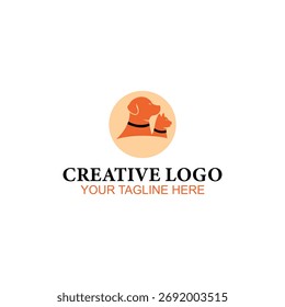 Diseño del logotipo del animal doméstico, logotipo del Vector, diseño del logotipo de la ilustración