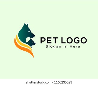 pet logo, dog and cat logo, pet shop logo