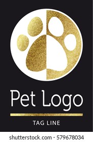 pet logo in gold