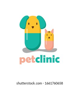Pet logo illustration. Vector icon design template.