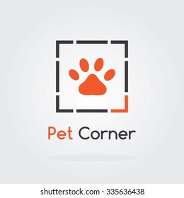 Pet logo minimal concept. Vector for pet shop or hotel.