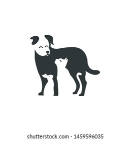 pet logo, negative space style