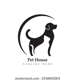 Pet logo, paw logo, animal lovers