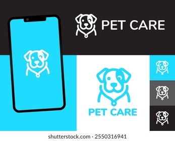 A pet logo, perfect for veterinary clinics, pet grooming services, or pet food brands.