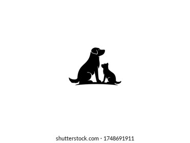 pet logo vector design template