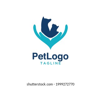 pet logo vector simple design template