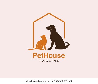 pet logo vector simple design template