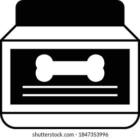 Pet Lotion Concept, Grooming Cosmetics Vector Glyph Icon Desig, ‎Cat and Dogs Products supplies Symbol on White Background