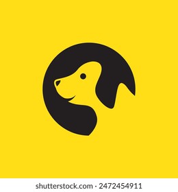 pet love dog care animal friendship modern logo design vector