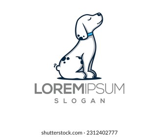 pet love, dog and cat, fur, happy, illustration, kitten, kitty, logo, love, paw, pet, puppy, shop, sitting, small, vector, veterinarian, veterinary, pet logo, pet care